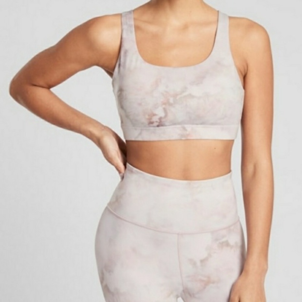 Athleta A-C Exhale Tie Dye Print Sports Bra!
